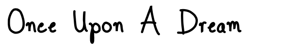 Once Upon A Dream font preview